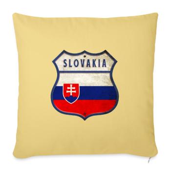 Slowakei Flaggen Wappen Design - Sofakissen mit Füllung 45 x 45 cm - Hellgelb - Vorne
