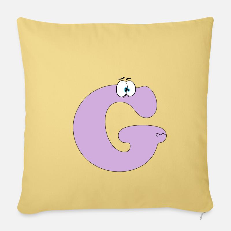 G - Sofakissen mit Füllung 45 x 45 cm - Hellgelb