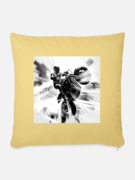 Der Biker ist willig - Sofakissen mit Füllung 45 x 45 cm - Hellgelb