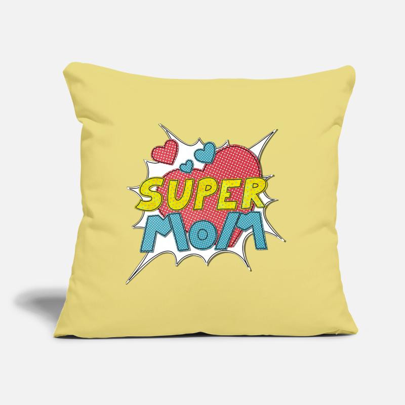 Muttertag supermom Super Mom beste Mutter Comic Sofakissen mit Füllung 45 x 45 cm