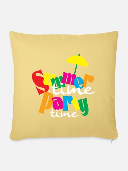 Sommerzeit - Partytime - Sofakissen mit Füllung 45 x 45 cm - Hellgelb