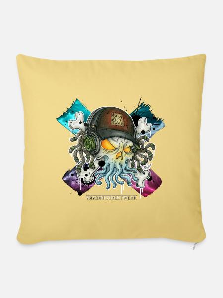 cthulhic Freakhead - Sofakissen mit Füllung 45 x 45 cm - Hellgelb