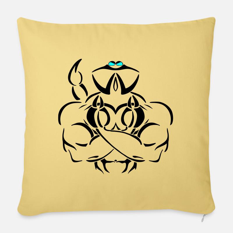 Alpha scorpio Deluxe - Sofakissen mit Füllung 45 x 45 cm - Hellgelb