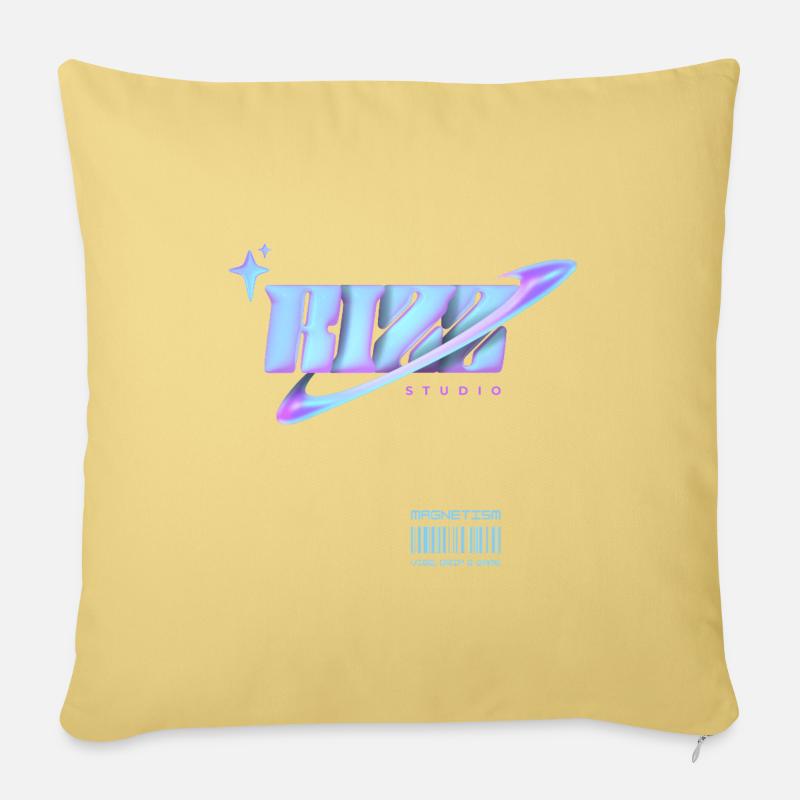 Rizz Studio Galaxy Look - Sofakissen mit Füllung 45 x 45 cm - Hellgelb