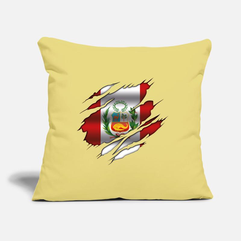 Drapeau du Pérou - Drapeau déchiré Coussin et housse de 45 x 45 cm