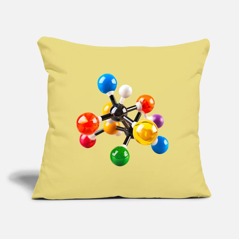 Modèle de structure moléculaire coloré Coussin et housse de 45 x 45 cm