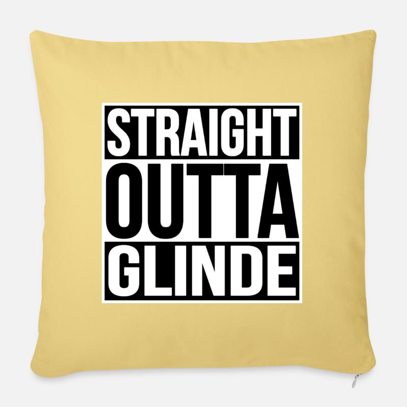 Tout droit sorti de Glinde - Coussin et housse de 45 x 45 cm - jaune délavé