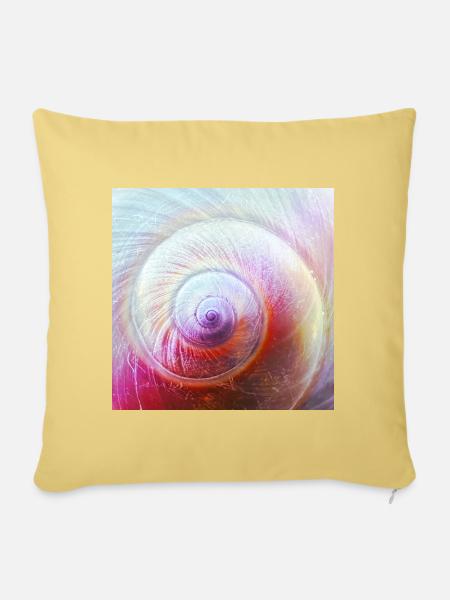 Spiralenschale - Sofakissen mit Füllung 45 x 45 cm - Hellgelb