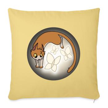 Whiskers of Light - Sofa pillow with filling 45cm x 45cm - washed yellow - Front