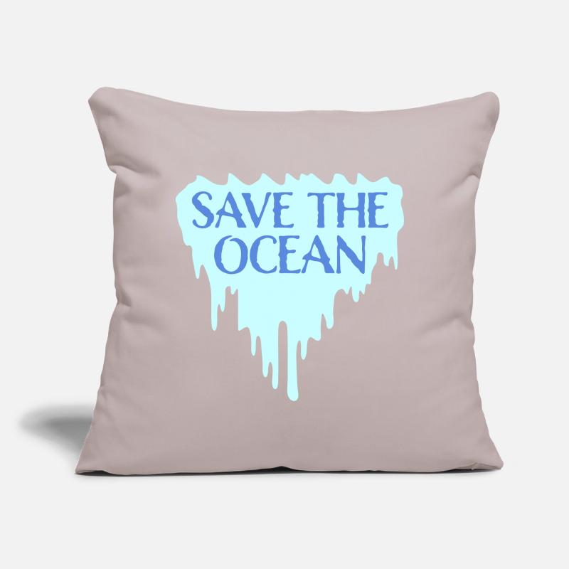 Save The Ocean Ocean Activism Environment Statement Sofa pillow with filling 45cm x 45cm