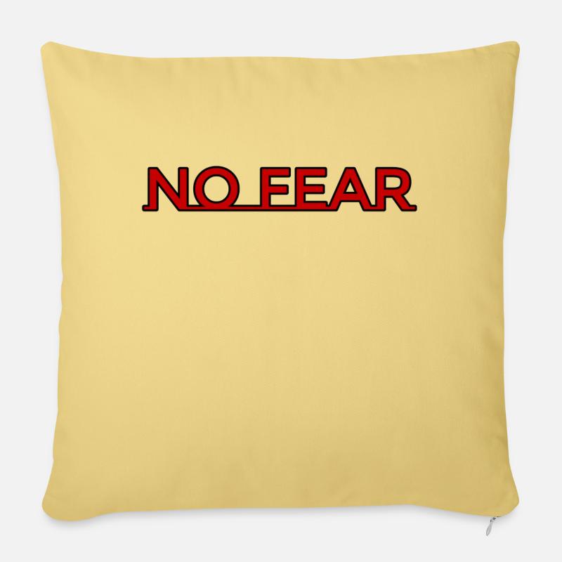 Sans peur - Coussin et housse de 45 x 45 cm - jaune délavé