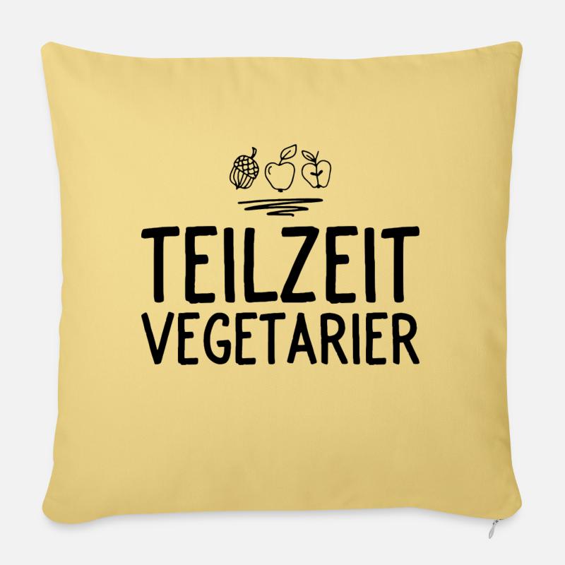 Vegetarier - Sofakissen mit Füllung 45 x 45 cm - Hellgelb