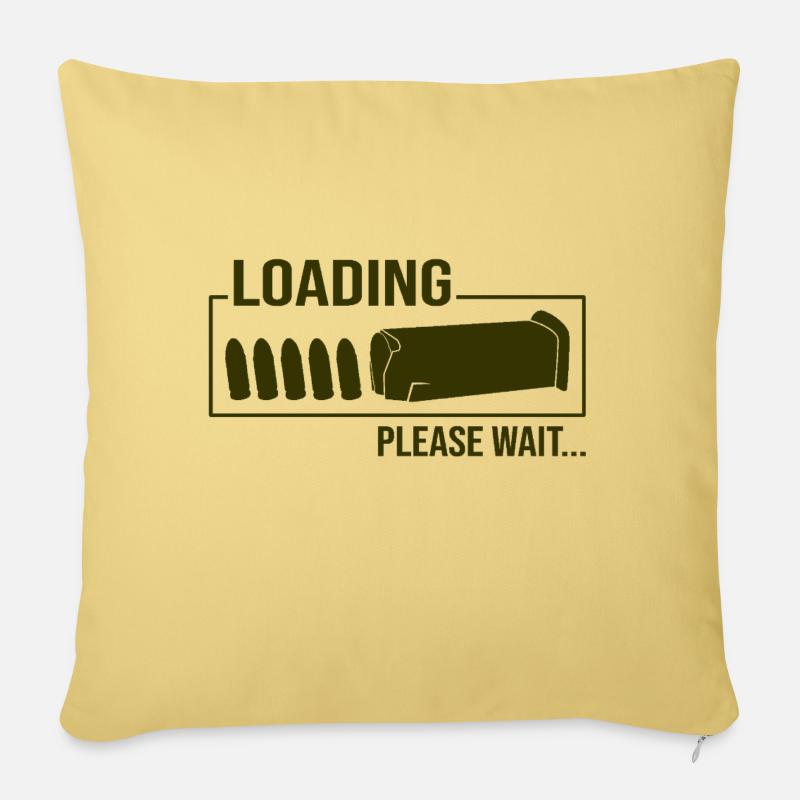 Loading Bullet Please Wait - Coussin et housse de 45 x 45 cm - jaune délavé
