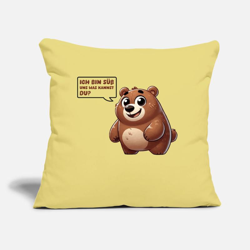 Bear Comic Cute Sofa pillow with filling 45cm x 45cm