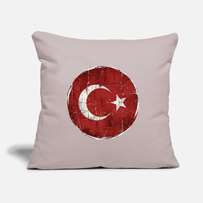 Conception du cercle du drapeau turc Coussin et housse de 45 x 45 cm