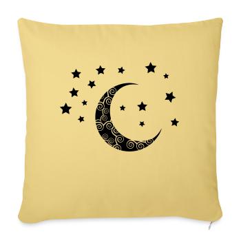 mond_sterne_002 - Sofakissen mit Füllung 45 x 45 cm - Hellgelb - Vorne