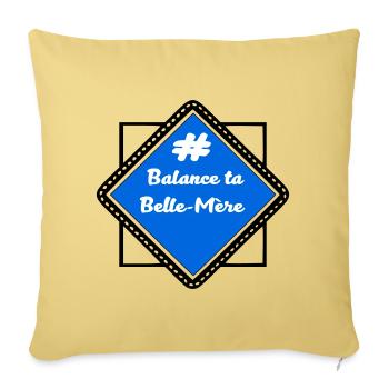 # Throw your mother-in-law - Sofa pillow with filling 45cm x 45cm - washed yellow - Front