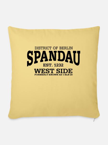 Spandau Berlin - Sofakissen mit Füllung 45 x 45 cm - Hellgelb