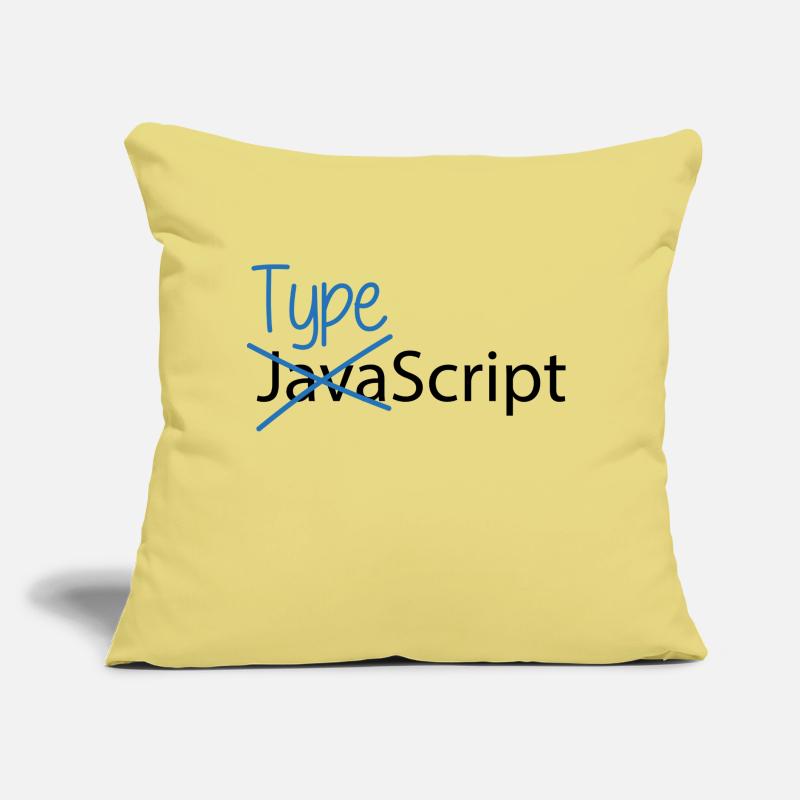 Typescript over Javascript Sofakissen mit Füllung 45 x 45 cm