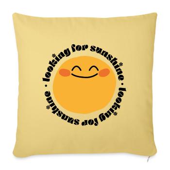 À la recherche de soleil - Coussin et housse de 45 x 45 cm - jaune délavé - Devant