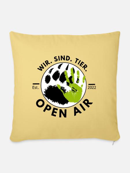 OPEN AIR LOGO - Sofakissen mit Füllung 45 x 45 cm - Hellgelb