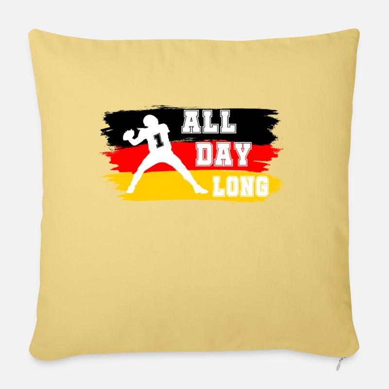 All Day Long DE - Sofakissen mit Füllung 45 x 45 cm - Hellgelb