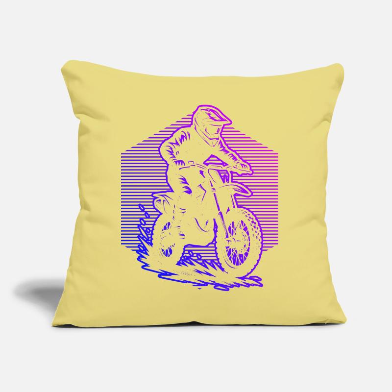Conception compacte du motocross Coussin et housse de 45 x 45 cm