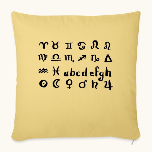 Śmieszne symbole Liczby Prezent Znak zodiaku SW - Poduszka na kanapę z wkładem 45 x 45 cm