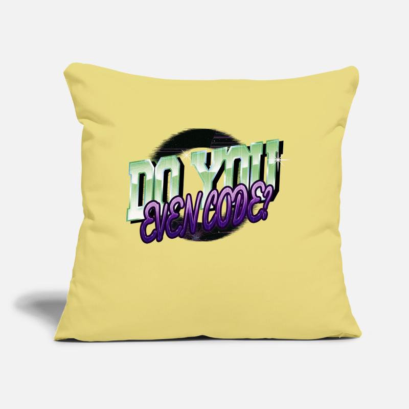 informatics computer language Sofa pillow with filling 45cm x 45cm