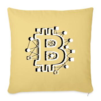 Bitcoin Platine Circuit Tech Krypto - Sofakissen mit Füllung 45 x 45 cm - Hellgelb - Vorne
