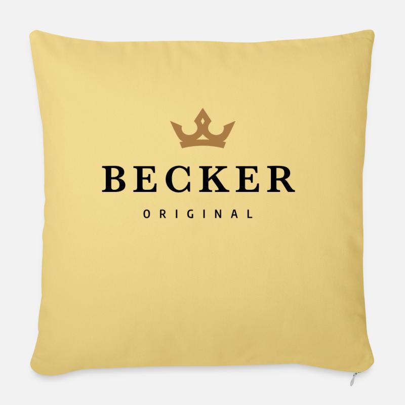Becker - Sofakissen mit Füllung 45 x 45 cm - Hellgelb