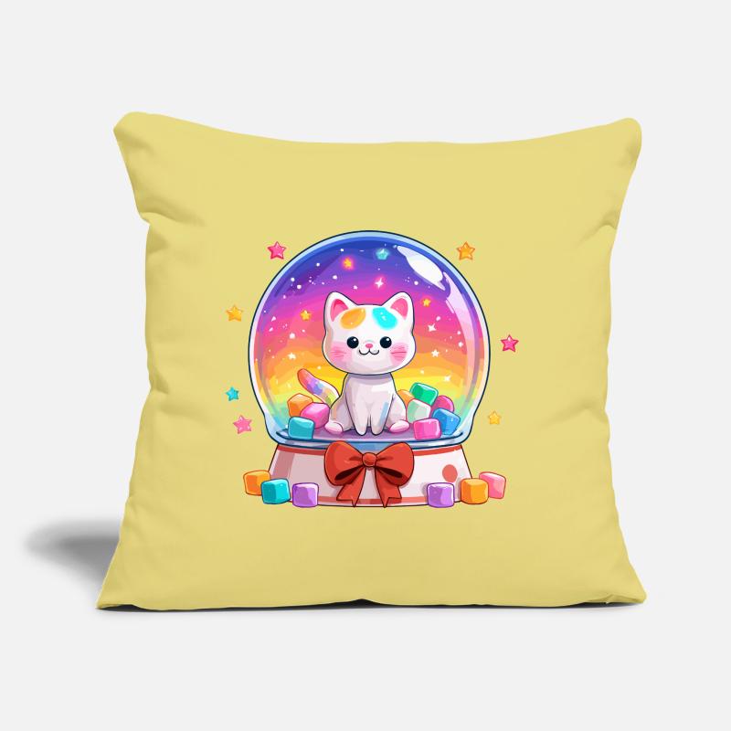 Rainbow Cats Snowglobe Sofa pillow with filling 45cm x 45cm