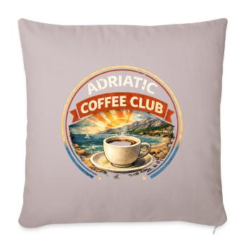 Croatia Adriatic Coffee Club Retro Logo - Sofa pillow with filling 45cm x 45cm - light taupe - Front