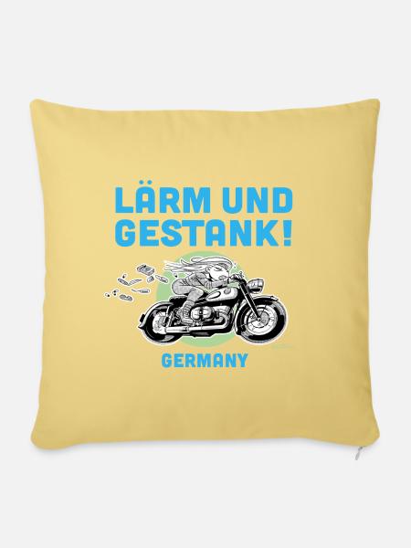 Lärm und Gestank - Sofakissen mit Füllung 45 x 45 cm - Hellgelb