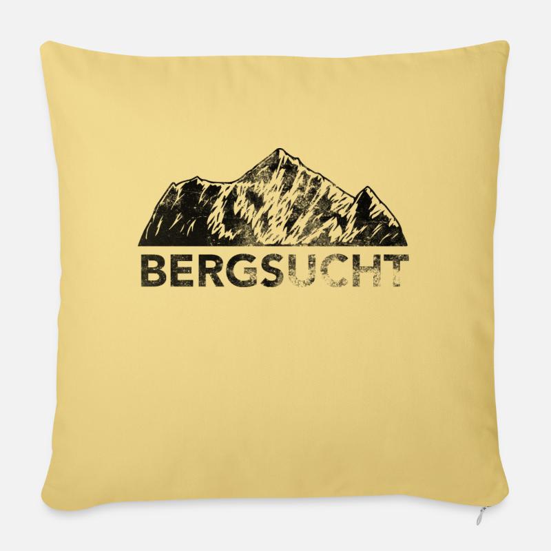 Bergsucht - (8) - Sofakissen mit Füllung 45 x 45 cm - Hellgelb