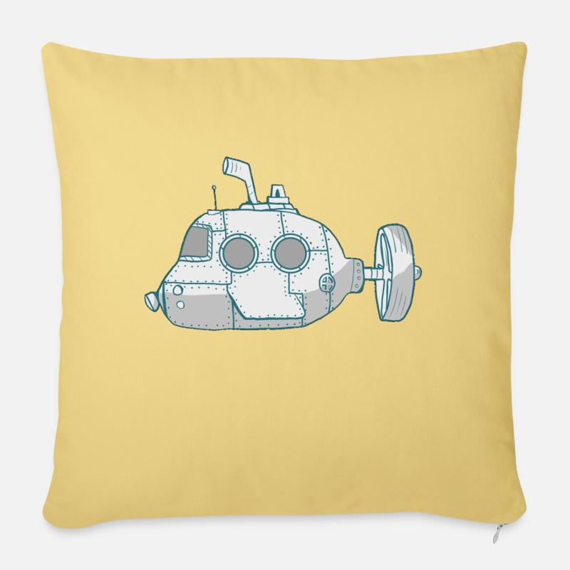 Süßes U-Boot! - Sofakissen mit Füllung 45 x 45 cm - Hellgelb