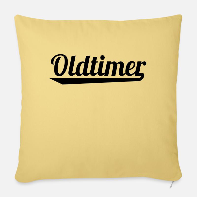 oldtimer - Sofa pillow with filling 45cm x 45cm - washed yellow