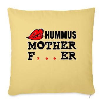 Liebe Hummus Mutter Vater! - Sofakissen mit Füllung 45 x 45 cm - Hellgelb - Vorne