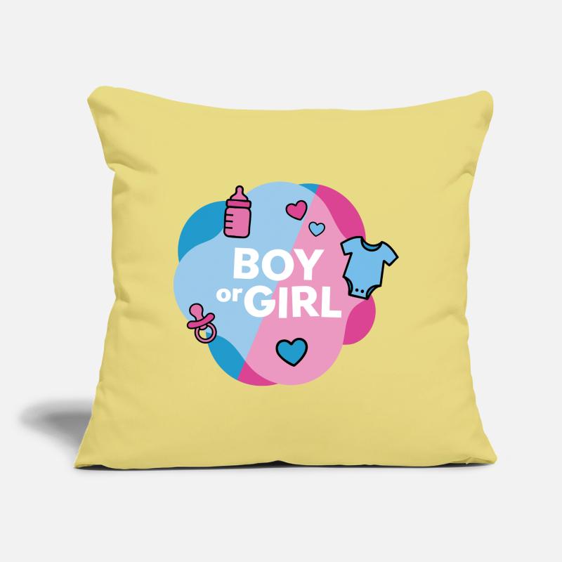Geschlecht enthüllen Junge oder Mädchen Sofakissen mit Füllung 45 x 45 cm