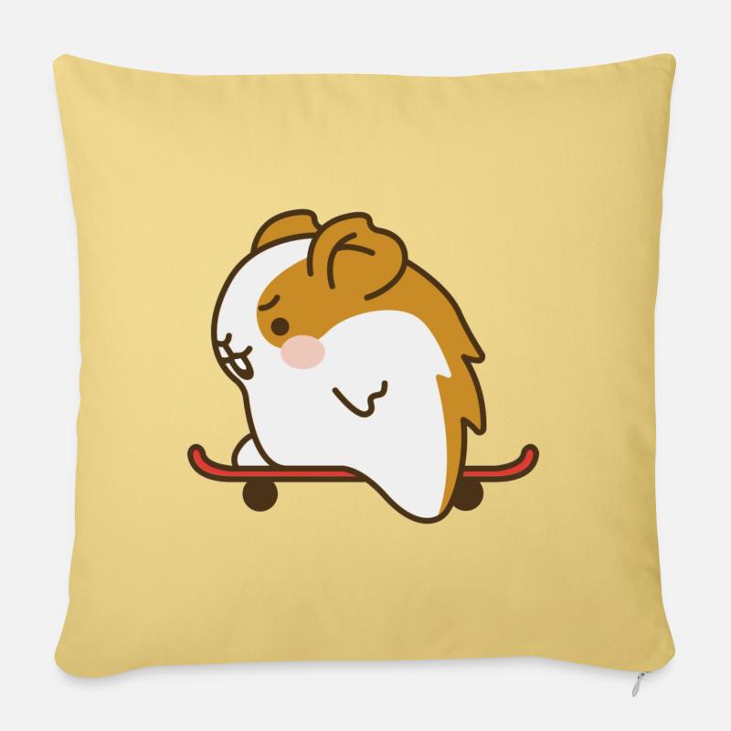 Hamster - Sofakissen mit Füllung 45 x 45 cm - Hellgelb