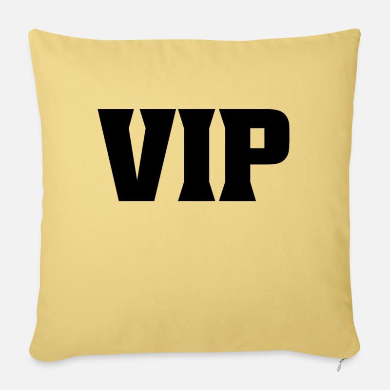 VIP - Coussin et housse de 45 x 45 cm - jaune délavé