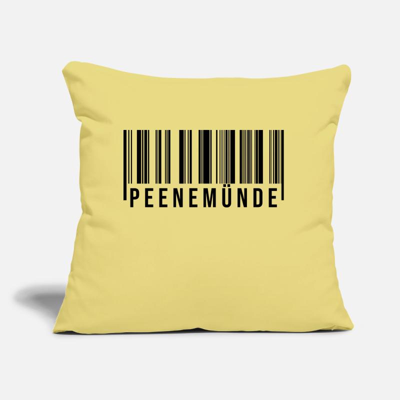 Peenemünde Strichcode Sofakissen mit Füllung 45 x 45 cm