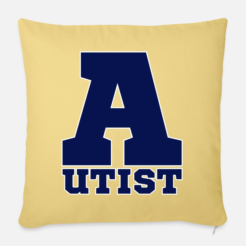 Autist - Sofakissen mit Füllung 45 x 45 cm - Hellgelb