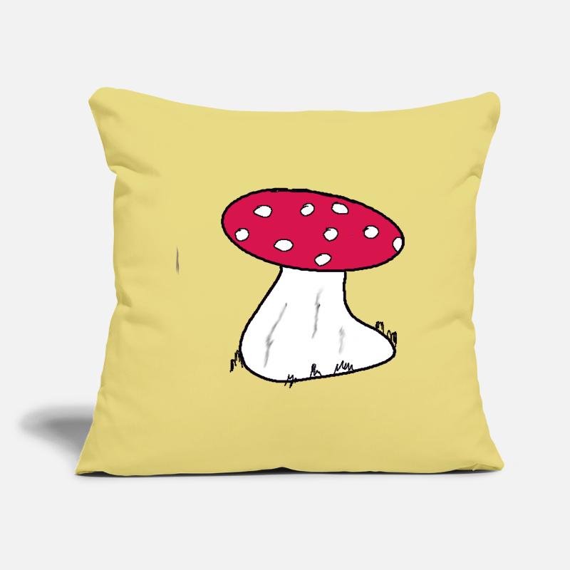 Red Toadstool Cartoon Pattern Sofa pillow with filling 45cm x 45cm