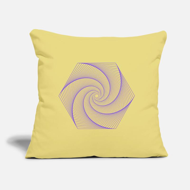 Spiral in hexagonal pattern Sofa pillow with filling 45cm x 45cm