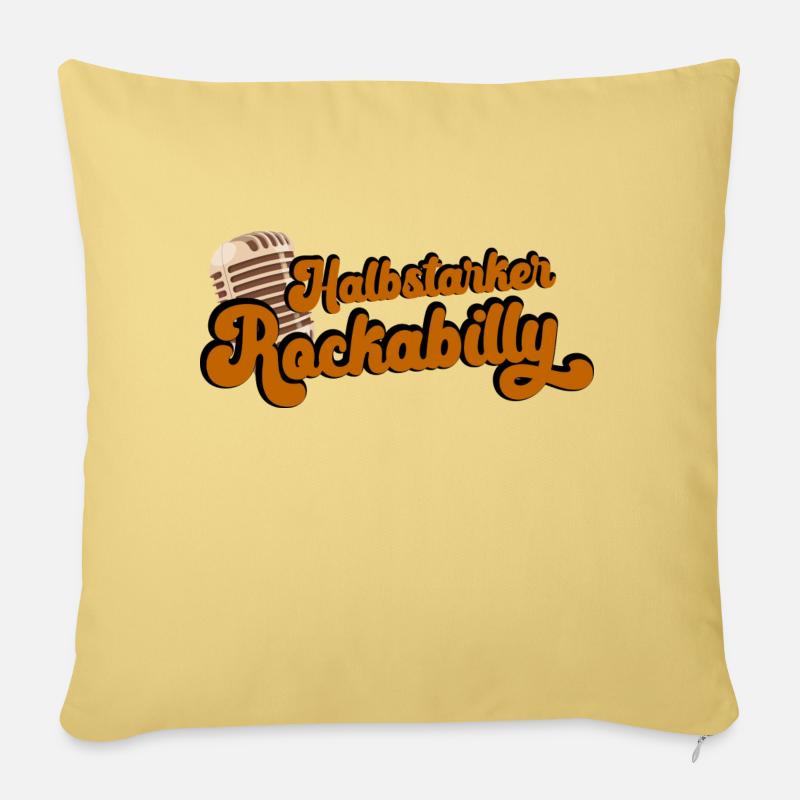 Halbstarker Rockabilly - Sofakissen mit Füllung 45 x 45 cm - Hellgelb