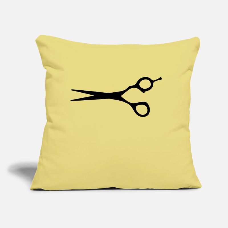 ciseaux coiffure coiffeur coiffeuse dessin Coussin et housse de 45 x 45 cm