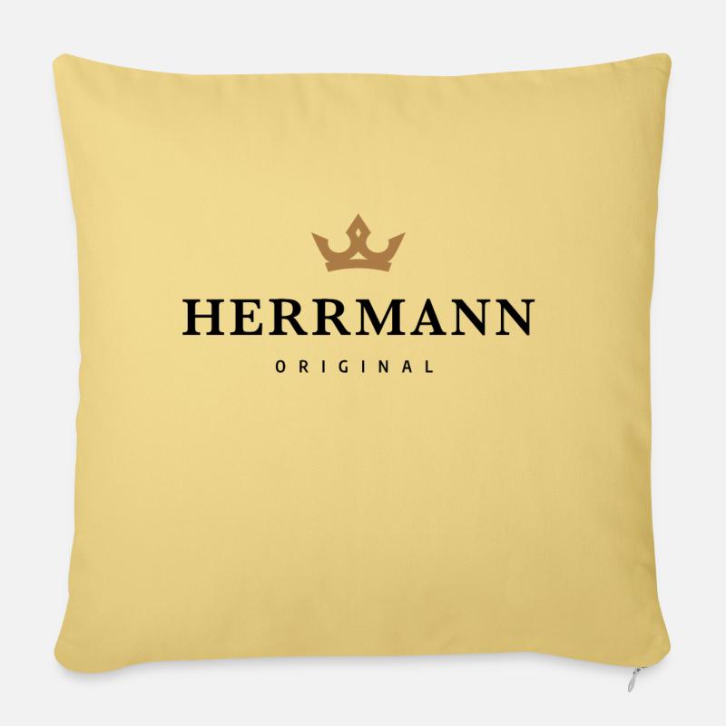 Herrmann - Sofakissen mit Füllung 45 x 45 cm - Hellgelb