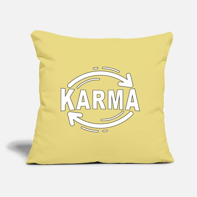 Karma - Minimalist Statement Design Sofa pillow with filling 45cm x 45cm
