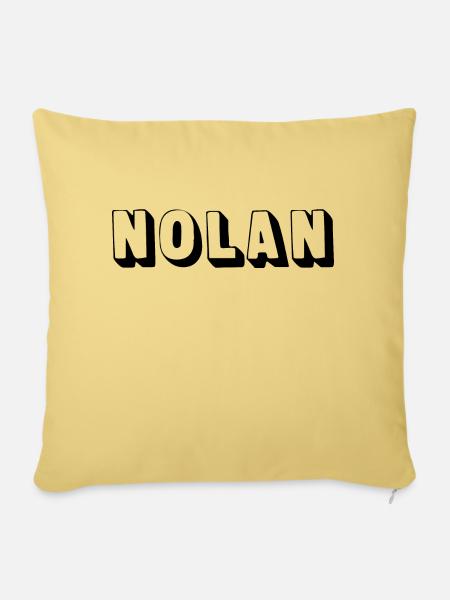 Name - Nolan - Sofakissen mit Füllung 45 x 45 cm - Hellgelb